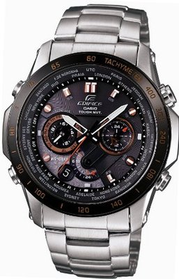 Casio EDIFICE Orange Arrow Series - Solar Tough MVT - Multiband 6 Radio Controlled EQW-T1010DB-1A5JF (Japan Import)