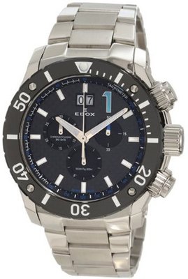 Edox 10021 3 NBU Class 1 Stainless Steel Chrono Rotating Bezel Big Date