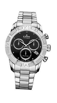 Edox 10406 3 NIN Royal Lady Chronograph Black Dial Steel