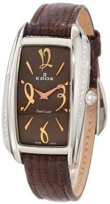 Edox 21222 3D BRIR First Lady Brown Dial Diamond