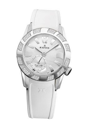 Edox 23087 3D80 NAIN Royal Lady Mother-of-pearl Diamond White Rubber
