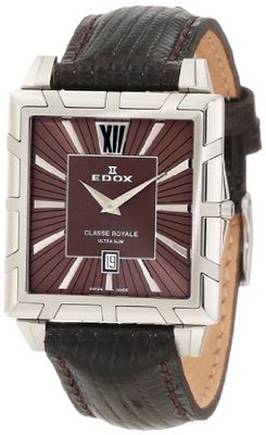 Edox 26022 3 BRIN Classe Royale Rectangular Date