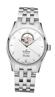 Edox 85016 3 AIN WRC Automatic White Dial Brushed And Polished Stainless Steel Bracelet