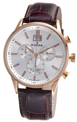 Edox Les Vauberts Chronograph Big Date 10010 37RA AIR