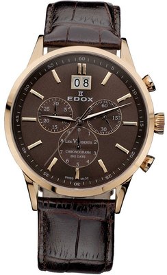 Edox Les Vauberts Chronograph Big Date 10010 37RB BRIR