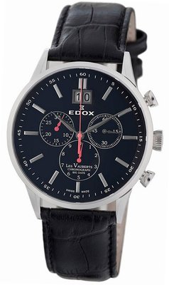 Edox Les Vauberts Chronograph Big Date 10010 3N NIN