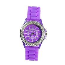 Eeleva Ladies fashion diamond silicone Purple