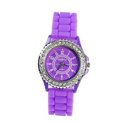 Eeleva Ladies fashion diamond silicone Purple