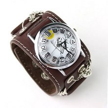 Eeleva Punk Gothic Ladies   Gens' Genuine Leather Wrist