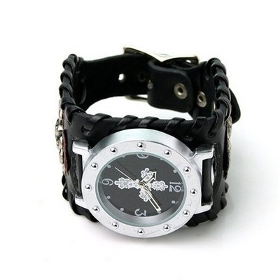 Eeleva Punk Gothic Ladies   Gens' Genuine Leather Wrist