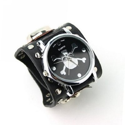 Eeleva Punk Gothic Ladies   Gens' Genuine Leather Wrist