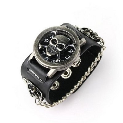 Eeleva Punk Gothic Ladies   Gens' Genuine Leather Wrist