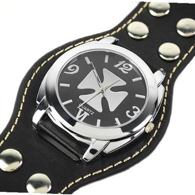 Eeleva Punk Gothic Ladies   Gens Genuine Leather Wrist
