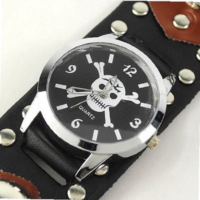 Eeleva Punk Gothic Ladies  Unsex Gens Genuine Leather Wrist