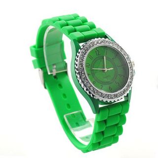 Eeleva Rubber Silicone Gel Quartz Jelly Candy Wrist green