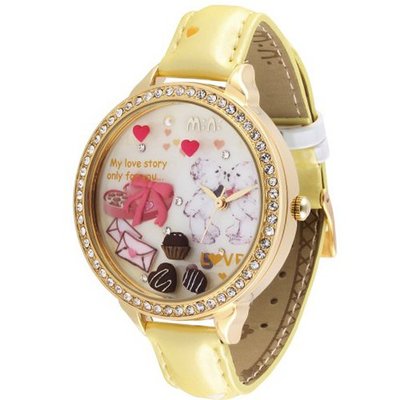 MINI polymer clay es/waterproof students /Bear double glass es Yellow