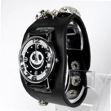 Punk Gothic Ladies   Gens Genuine Leather Wrist Adjustable Spider