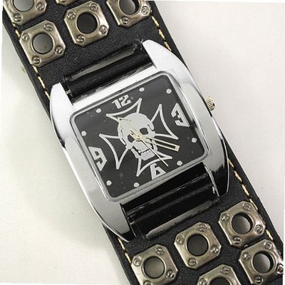 Punk Gothic Ladies   Gens Genuine Leather Wrist