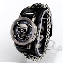 Punk Gothic Ladies   Gens' Genuine Leather Wrist