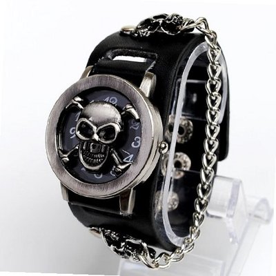 Punk Gothic Ladies   Gens' Genuine Leather Wrist