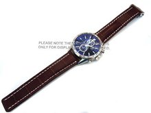 20mm DARK BROWN Padded Crocodile Grain Leather Strap for Deployment Clasp Fits TAG Heuer Carrera