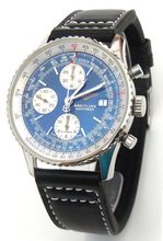 Double Thickness Black Aviator Hand Made 22mm Calf Leather strap Fits Breitling Navitimer