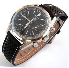 TAG Heuer Carrera Motorsport 20mm Leather Strap White Stitching