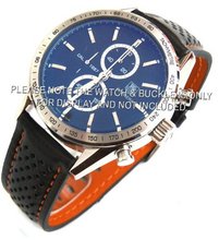 TAG Heuer Carrera Motorsport 22mm Leather Strap Orange Stitching