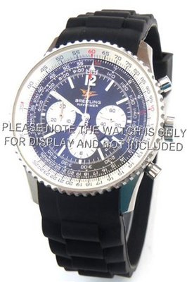 uEIEI 22mm High grade silicon 'soft touch' rubber oyster pattern with curved lugs Fits Breitling Navitimer 