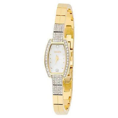 Elgin EG366 Austrian Crystal Accented Gold-Tone