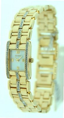 Elgin EG541 Analog Mother of Pearl Roman Numeral Austrian Crystal