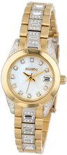 Elgin EG714 Austrian Crystal Accented Gold-Tone Classic