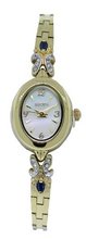 Elgin EG8078 Mother of Pearl & Sapphire Oval Analog Adjustable