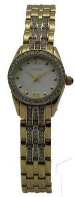 Elgin Gold Tone Band Mother Of Pearl Dial Analog Quartz EG008