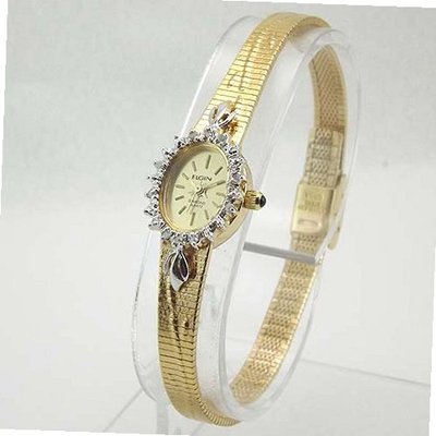 ELGIN Gold-tone Diamond Accented Dress . Model EPS74