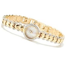 Elgin Sweetheart Austrian Crystal Gold-Tone Bracelet