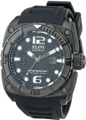 Elini Barokas 10014-BB-01-GRYA Commander Analog Display Swiss Quartz Black
