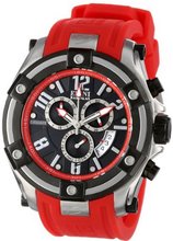 Elini Barokas 10056-01-RDSA Gladiator Chronograph Black Dial Red Silicone