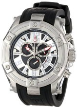 Elini Barokas 10056-02S Gladiator Chronograph Black and Silver Dial Black Silicone