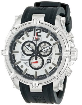 Elini Barokas 10179-02S Fortitudo Analog Display Swiss Quartz Black