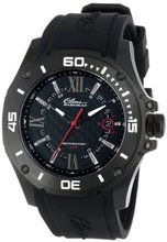 Elini Barokas 10196-BB-01 Artisan Black Textured Dial Black Silicone