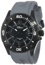 Elini Barokas 10196-BB-01-GRY Artisan Black Textured Dial Grey Silicone