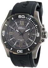 Elini Barokas 10196-GM-014-BB Artisan Charcoal Textured Dial Black Silicone
