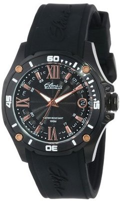 Elini Barokas 10197-BB-01-RA Artisan Black Textured Dial Black Silicone