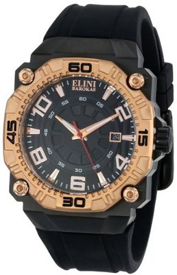 Elini Barokas 10318-BB-01RB Comanche Analog Display Swiss Quartz Black