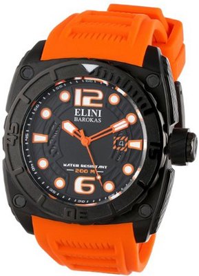 Elini Barokas ELINI-10014-BB-01OSA Commander Analog Display Swiss Quartz Orange