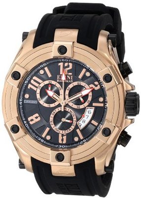 Elini Barokas ELINI-10056-RG-01 Gladiator Analog Display Swiss Quartz Black