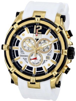 Elini Barokas ELINI-10179-YG-02S-WHT Commander Analog Display Swiss Quartz White