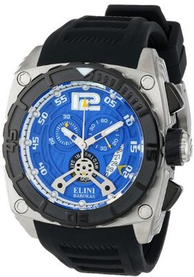 Elini Barokas ELINI-17012-03 Commander Analog Display Swiss Quartz Black