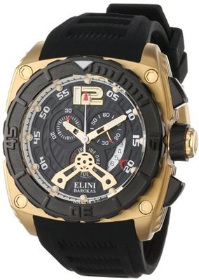 Elini Barokas Elini-17012-YG-01 Commander Analog Display Swiss Quartz Yellow